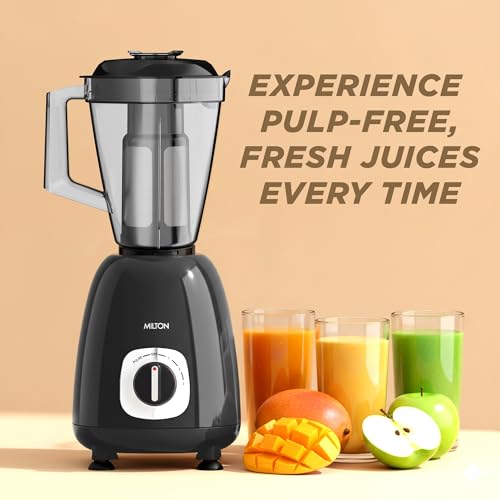 Image of Milton Artis Mixer Grinder, ISI Certified, Grindstone Blade Technology, 4 Jar, 1000 W (22000 RPM), 5 yr motor warranty, 2 yr product warranty I Black