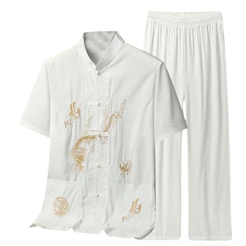 Ensemble de costume en soie glacée homme haut de gamme blanc XS