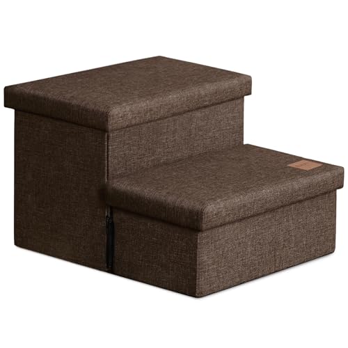 Love's Cabin Dog Stairs with Storage