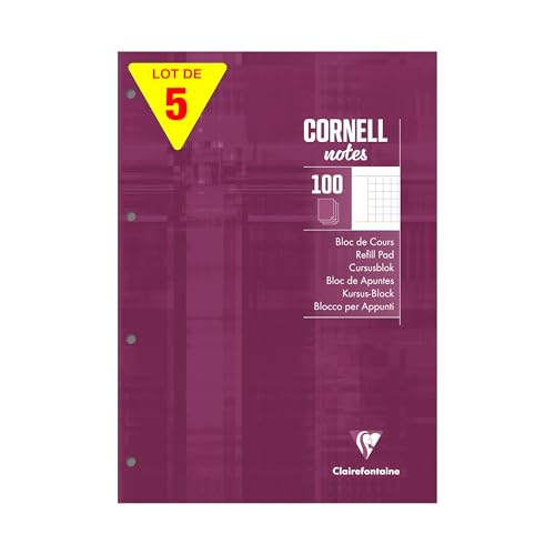 Blocs de cours Cornell Clairefontaine 90g petits carreaux
