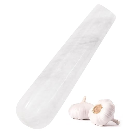 Radicaln Pilon en marbre blanc de 14 cm fait à la main pour mortier et pilon, moulin à épices de cuisine, outil de cuisine moderne et robuste pour herbes et assaisonnements