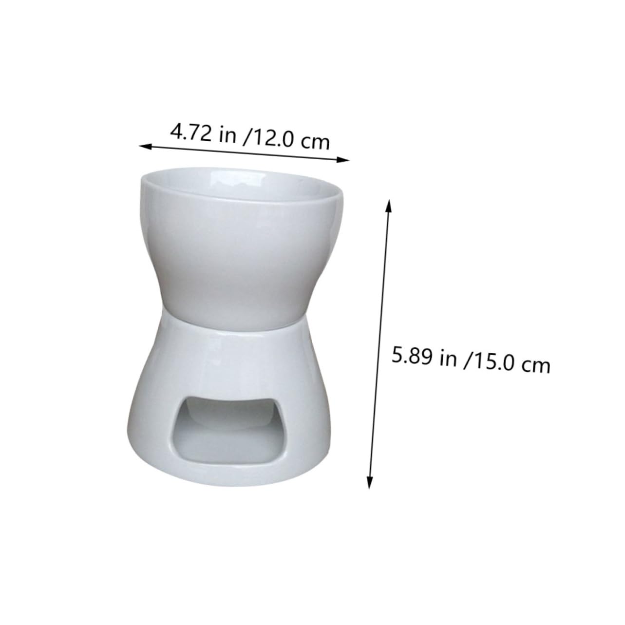 AUTSUPPL 1set Ceramic Chocolate Melting Pot Fondue Cheese Melting Stove Portable Household Butter Heater Forks for Desserts and Entertaining