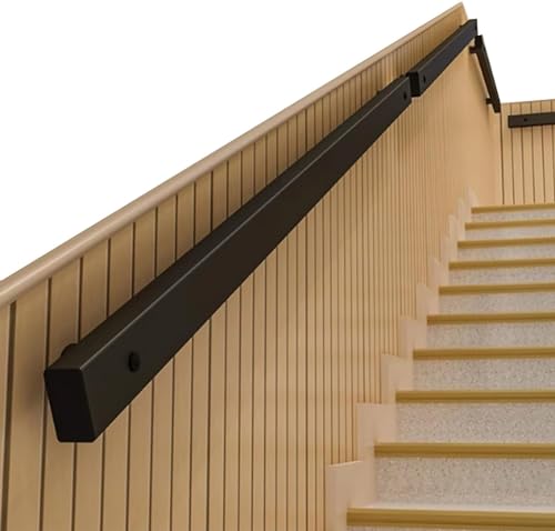 Rampe d'escalier intérieure antidérapante en bois mural