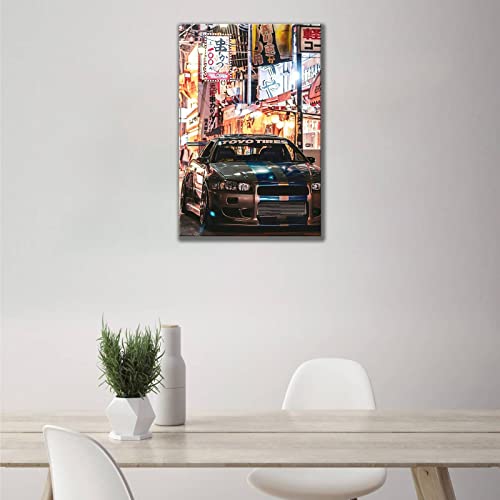 Xuemei Car Posters Jdm Styles Gtr R34 Poster Canvas Art Prints Picture Paintings Modern Styles For Home Office Living Room Bedroom Bathroom Wall Decor Gift Framed 12X18Inch(30X45Cm) (Narf_38635) #TOP4