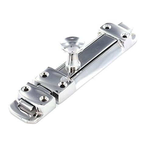 Securit Door Bolt in Polished Chrome Finish 100mm (4") Cover