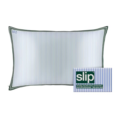 Image of slip The Original Queen Pure Silk Pillow Case - 100% Pure 22 Momme Mulberry Silk - Queen Size Standard Pillow Case - Anti-Aging, Anti-BedHead, Anti-Sleep Crease, The Lodge (20" x 30")