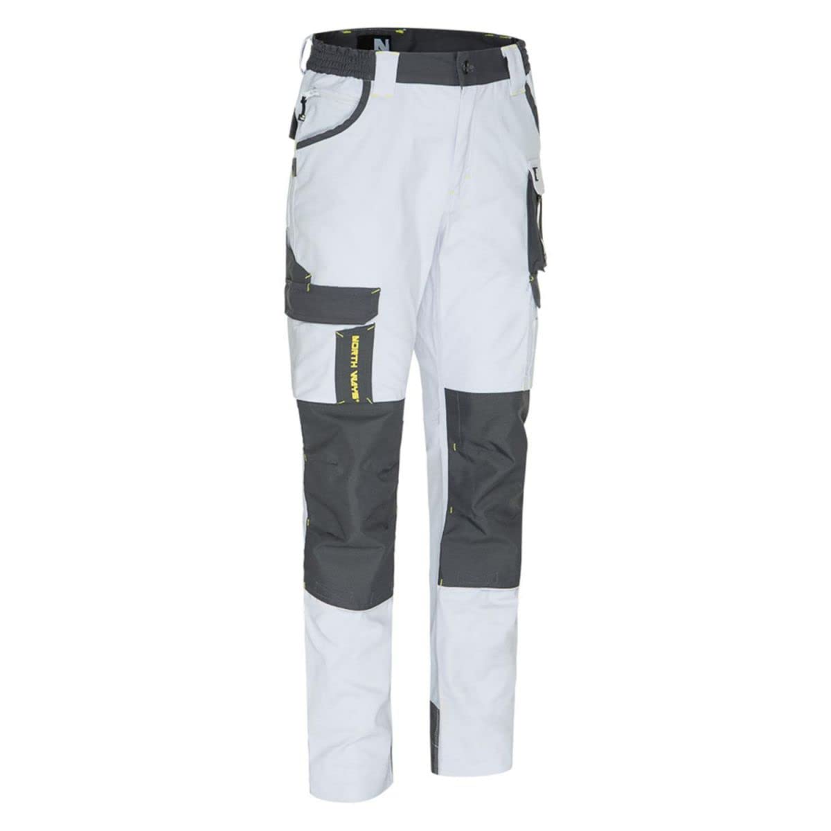 Pantalon de travail multipoches blanc Cary vêtement chantier robuste