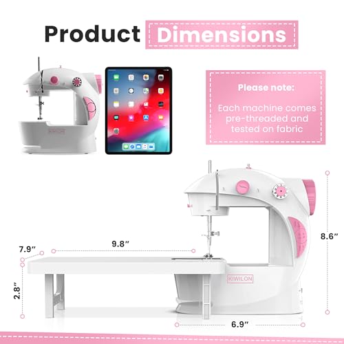 Kiwilon 2025 Mini Sewing Machine Electric With Table Set I Stitching Machine For Home Tailoring With Foot Pedal, Adapter, Built-In Focus Light And... - Image 4