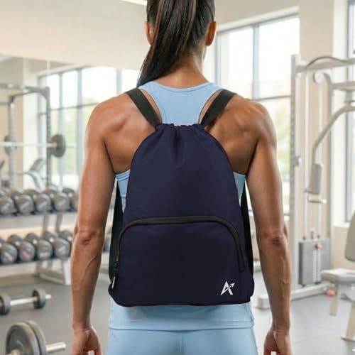 Image of Tukzer 15L Drawstring Daypack,Tablet sleeve, Gym bag Rucksack Backpack With Zip Pocket, Sports Shoe Bag, Shoulder Strap Breathable Mini Travel Backpacks For Men and Women, Aliens 34 X 43 X 10 CM-NBlue