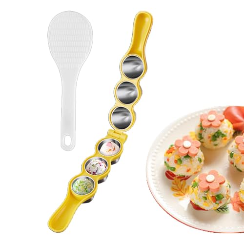 Generico Molde para bolas de arroz para sushi – 18 x 6,5 x 3 cm 73 g, acero inoxidable 304, máquina para el almuerzo DIY | Utensilios de cocina para la casa coctelera decoración para alimentos Box