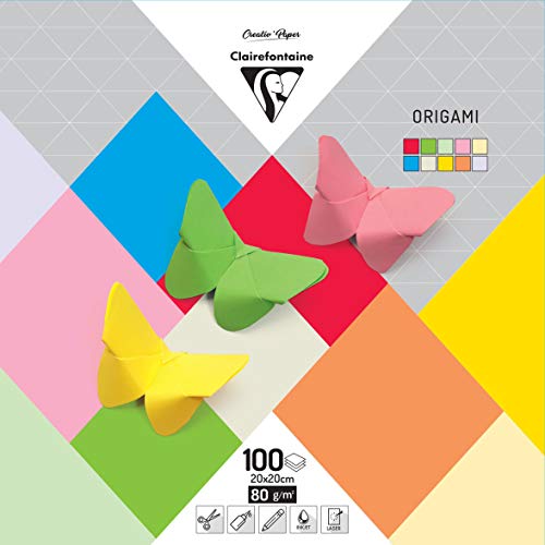 Clairefontaine Papel Para Origami 20 X 20 Cm 80 G 10 Colores