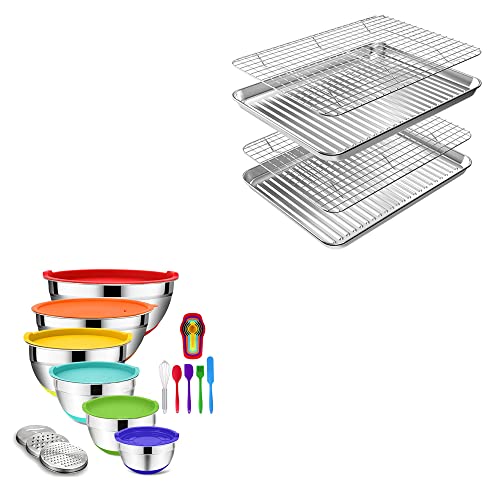 Set de bandejas para hornear y tazones multicolor miniatura 1