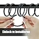 45 Stück gardinenringe zum öffnen,Duschvorhangringe,Duschvorhang Haken,50mm Gardinenringe Vorhangringe,Kunststoff Duschvorhang Haken für die Meisten Duschvorhänge Geeignet ist