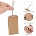 PRETYZOOM 200 Kraft Paper Price Tags with 20m Twine String 12x6cm Blank Shipping Tags for Labeling Drawing and Packaging for Industrial and Craft Use