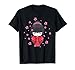 Kawaii Kokeshi Poupée Avec des Sakura Fleurs de Cerisier T-Shirt