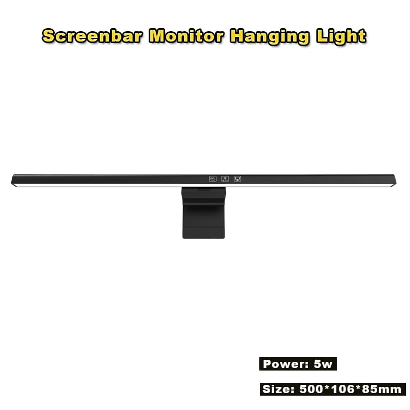 Image of Computer Monitor Light Bar with 60M Auto-Off Timer, Stepless Dimming & 3 Color Modes, Eye-Caring Screen Bar with Asymmetric Optics, CRI>80 USB Powered LED Reading Lamp for Office /Home /Dorm