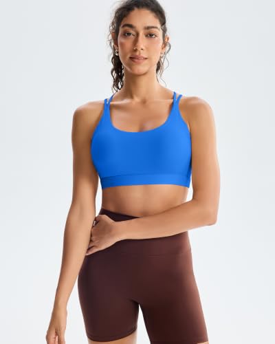 Image of RUNNING GIRL Sports Bras for Women,Padded Sports Bra Tank Top Sexy Crisscross Back High Impact Longline Workout Yoga Bra