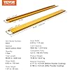 BestEquip Forklift Extensions, 96 inch Fork Extensions 4.5 inch Width, Heavy Duty Steel Pallet Fork Extensions, 1 Pair Forklift Extensions for Forklift Lift Truck Forklift Loaders