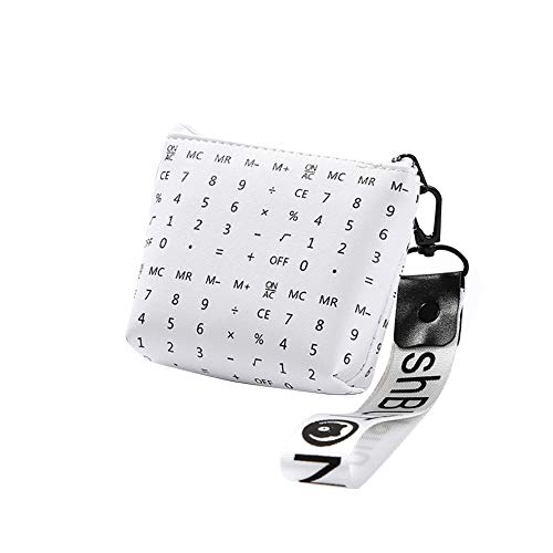 Topdo - 1 monedero de personalidad de piel impermeable para mujer, niñas, hombres Calculator