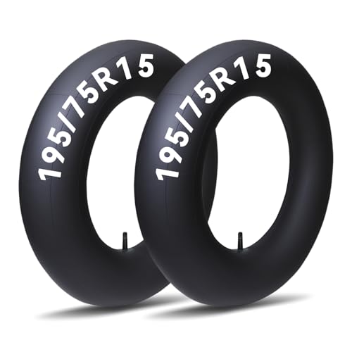2 Pack 195/75R15 Inner Tube 205/70R15 185R15 Tire Tubes with Short Straight Valve Stem