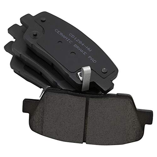 Image of TRQ Rear Brake Pad and Rotor Set Ceramic G Coated Rotors Calipers Compatible with 2014 Kia Sorento