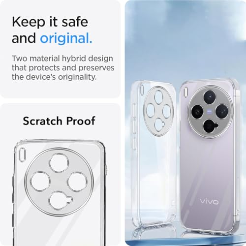 Image of Jkobi Silicone Back Cover Case for Vivo X300 5G (Clear Shockproof Case with Camera Protection | Soft and Flexible | Transparent)