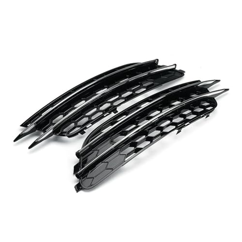 Cubierta de luz antiniebla delantera en cromo brillante para Audi A6 C7, rejillas de panal