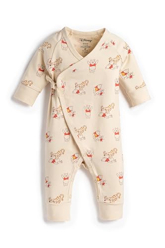 Image of monica + andy Kimono Tie Long Sleeve One Piece, 100% Organic Baby Clothes for Girls & Boys, Preemie, Newborn & Infant