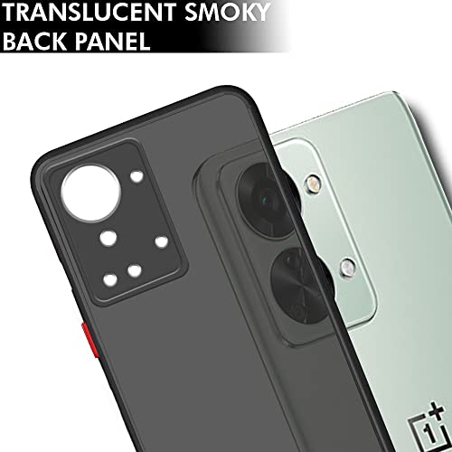 Image of TheGiftKart Translucent Hybrid Back Case Cover for OnePlus Nord 2T 5G | Smoked Matte Back | 360 Degree Protection | Protective Hard Back Case Cover for OnePlus Nord 2T 5G (PC, TPU | Black Bumper)