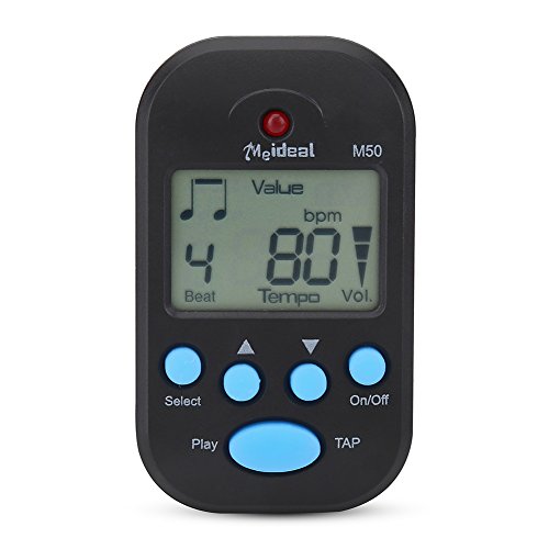 Metronome Mini métronome multifonctionnel numérique Beat métronome pour piano, violon, guitare(noir)