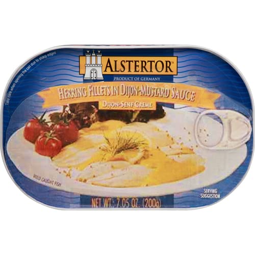 Herring Fish Fillet in Dijon Mustard Sauce 7 Ounce 10 per