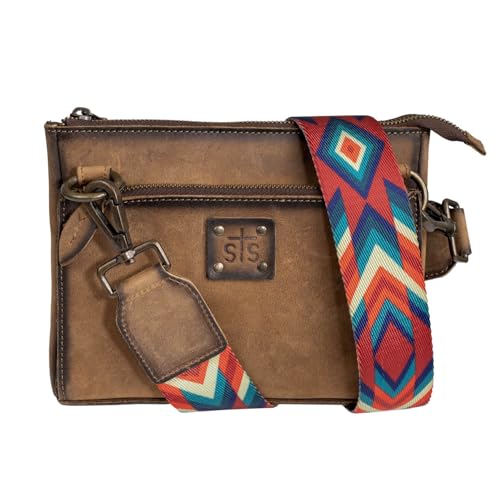 STS Ranchwear Womens Baroness Basic Bliss Lily Veg-Tan Leather Crossbody Bag OS4