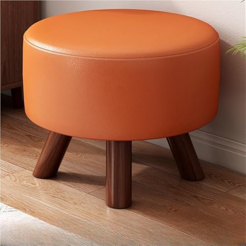 Reposapiés pequeño de madera con cojín suave para el salón o dormitorio 2