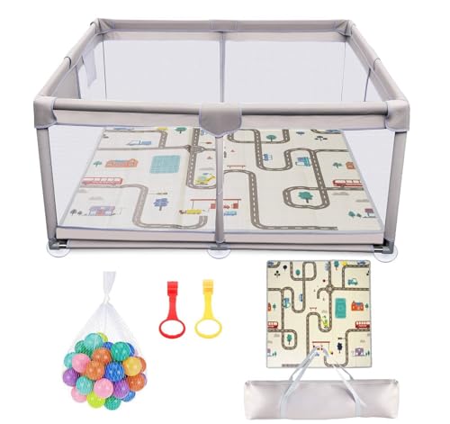 Laufstall Baby, Laufstall 120x120cm, Laufgitter Baby mit...