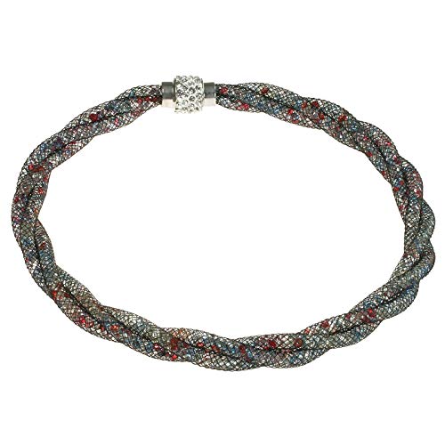 Preisvergleich Produktbild k. A. Glaskette - Rainbow - feine Schlauchketten mit Glaskristallen