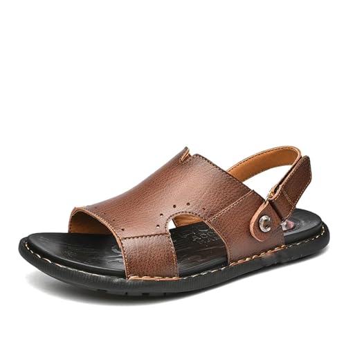 Men's Classic Handmade Sandals Breathable Summer Microfiber Leather Sandals3