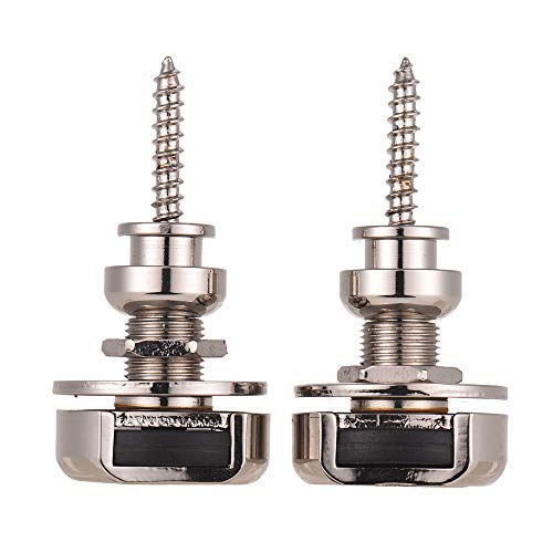 Mibee 2 pcs Correia Da Guitarra Fechaduras de Segurança de Metal de Liberação Rápida Strap Botões Re