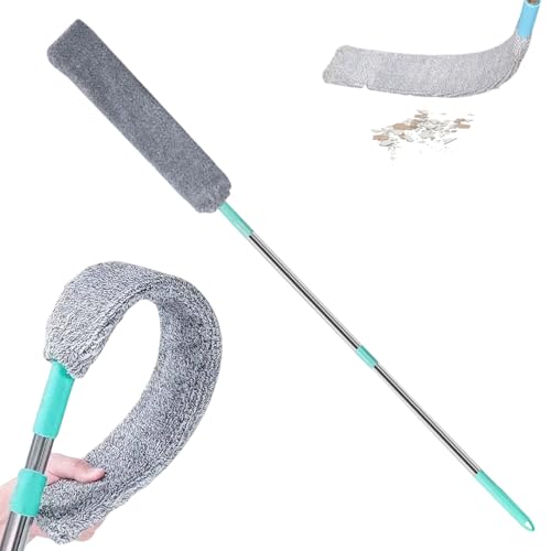 Despolvador para Bajo Electrodomésticos - Mango Largo Retráctil | Plumero De Microfibra para Limpieza Bajo Electrodomésticos | para Sofá Cama Muebles Parte Inferior Suelo Grietas Techos Altos Piso
