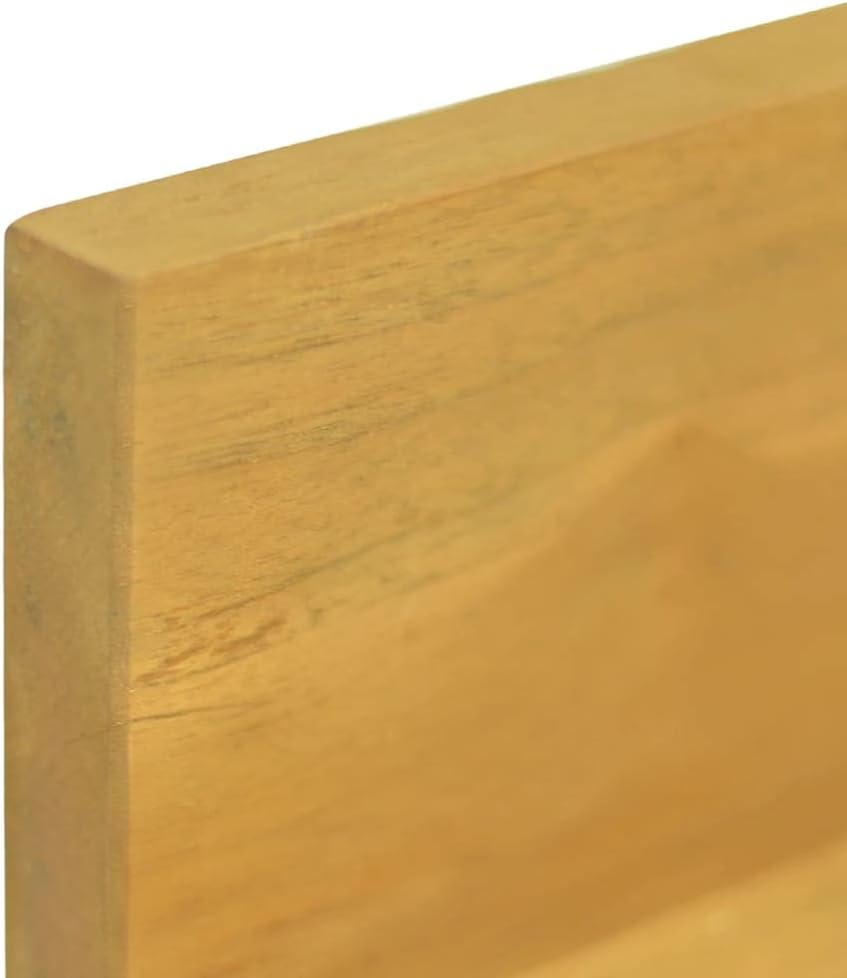 Teak Wood Floating Wall Shelf for Living Room, 23.6" L x 3.9" W, Solid Teak, Brown Rectangular Ledge Shelves for Bathroom & Bedroom Decor