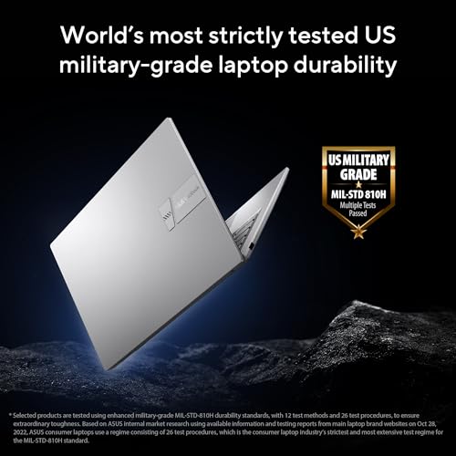 Image of ASUS Vivobook 14 (2025), (i5-14th Gen) Intel Core 5 120U,Fingerprint Sensor,8GB RAM,512GB SSD,FHD, 14 inch, (35.5 cm),Win11,M365 Basic(1Y) Office 24, Silver, 1.4 Kg, X1404VAP-EB1521WS, Thin & Light Laptop