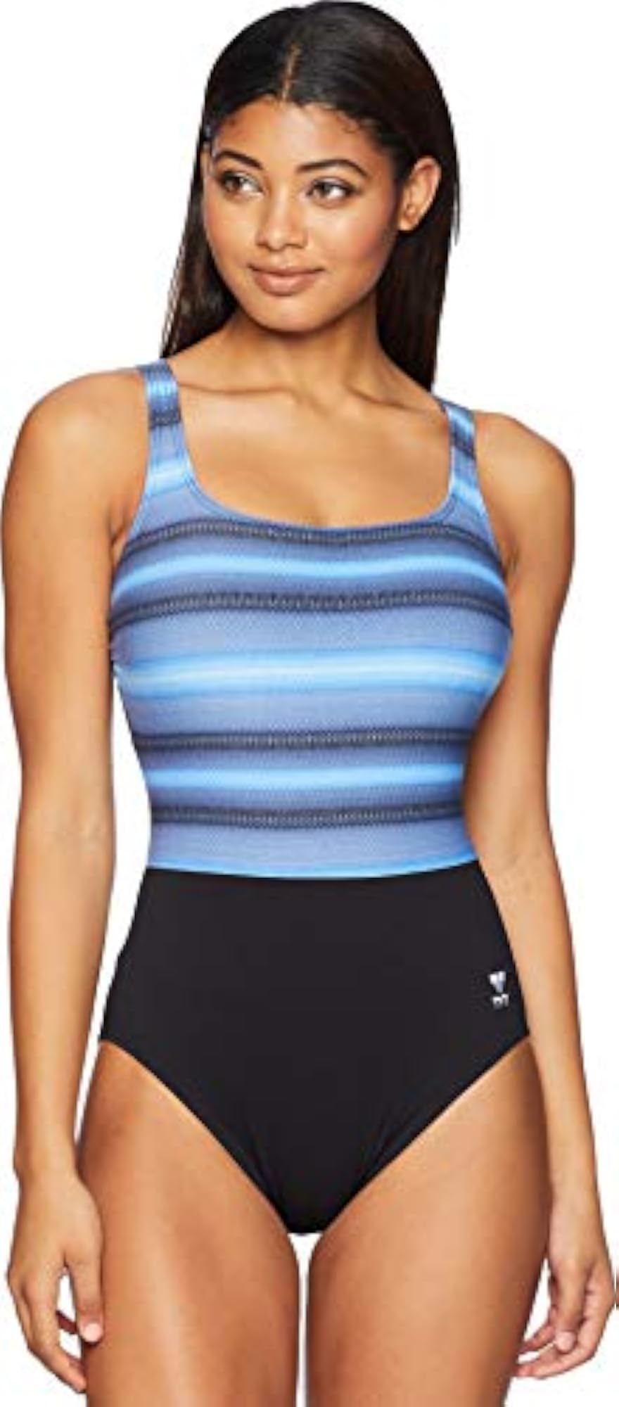 Tramonto Scoop Neck Controlfit Polyester Swimsuit for Women, Size 18