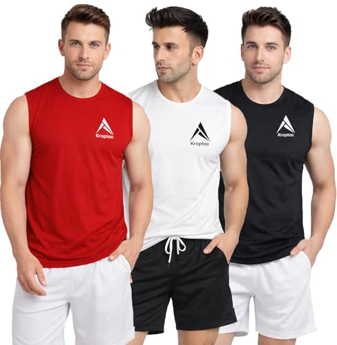 Image of Stylish Vest for Men | Vest for Boys - Perfect for Gym Workouts,| Men's Tank Top Regular fit|Cotton Combo Pack of 3 Sports Vest