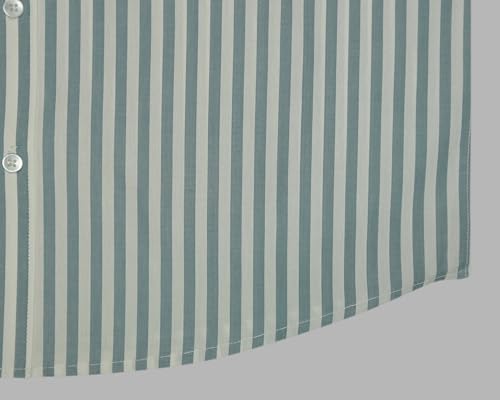 Image of GHPC 100% Cotton Striped Half Sleeves Regular Fit Formal Shirt for Men