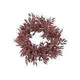 ❋ Das grüne Blatt Kranz ist so konzipiert, mit lebendigen und Blätter, die eine handgemachte saisonale Hauptdekoration ein robustes Kranz Basis und grünen Blättern und verbindet.