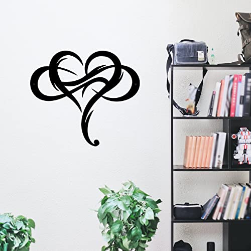 Infinity Heart Wall Decor,33*38Cm Black-Abstract Steel Metal Wall Art Love Wall Sign For Outdoor Indoor Home Wedding Wall Decoration #TOP6