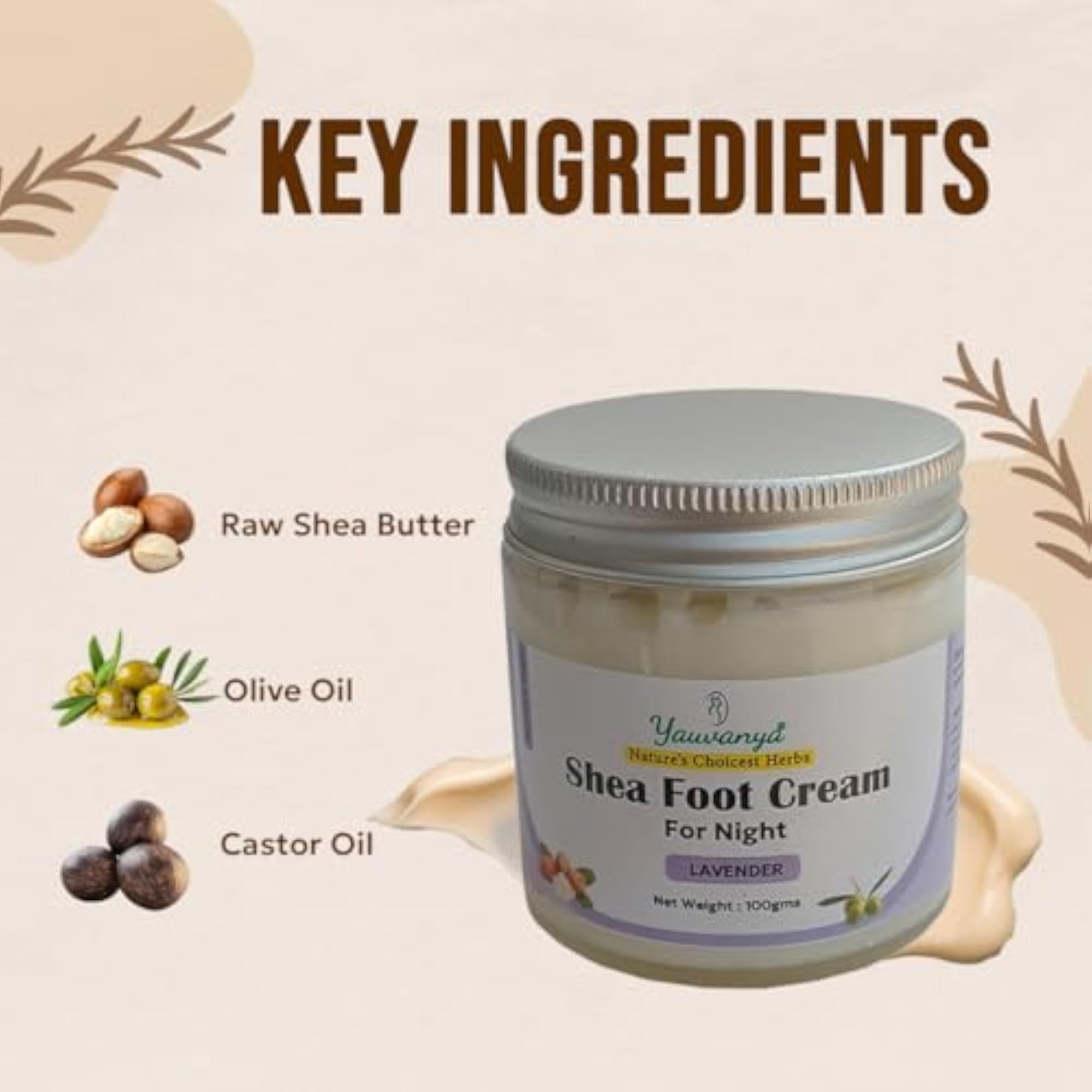 Lavender Shea Foot Cream, 100g