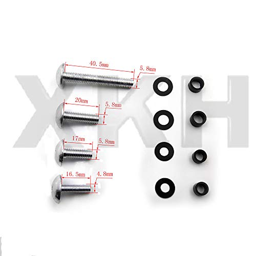 Xkh- Motorcycle Silver Normal Fairing Bolts Compatible With 1999-2007 Suzuki Hayabusa Gsx1300R Gsx-R 1300 [B00Y7C3Mdo] #TOP6