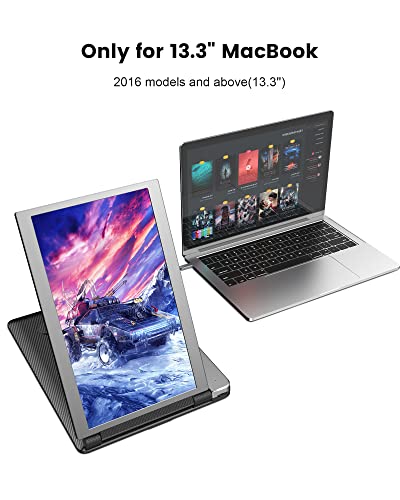 Alecewey Portable Monitor For Macbook Laptop Screen Extender Dual Monitor Display 12'' Inch Fhd 300 Nit External Monitor With Type-C/Speaker P1M Only For 13.3'' Macbook #TOP3