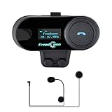【Lange Arbeitszeit】Die motorrad intercom mit eine wideraufladbare 400mAh Lithium Batterie, Standby Bis zu 300 Stunden. Telefonieren Sie bis zu 10 Stunden Intercom bis zu 7 Stunden.