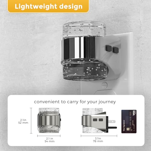 Image of L LOHAS LED Night Light, 2 Pack 3000K Bubble Night Lights Plug into Wall, Acrylic Night Lights with Light Sensor, Adjustable Brightness,Plug in Nightlights for Rooms Bathroom Hallway